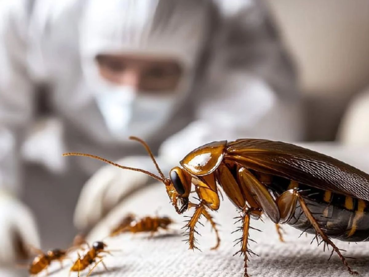 Cockroach treatment in a restaurant preparation area